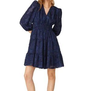 Shoshanna Nomi Clipped Floral V-Neck Minidress Womens Size 8 Formal wedding